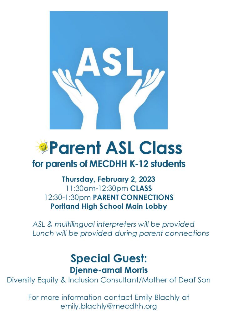 ASL Class for Parents of K12 Students The Maine Educational Center